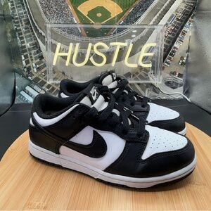Nike Dunk Low Panda Sneakers Youth Size 3Y Black/White